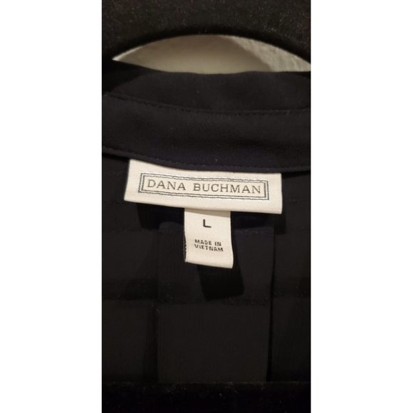 DANA BUCHMAN Button Down Black Blouse - Picture 2 of 6